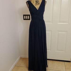 Dress Collection Surplice Ruched Chiffon Gown